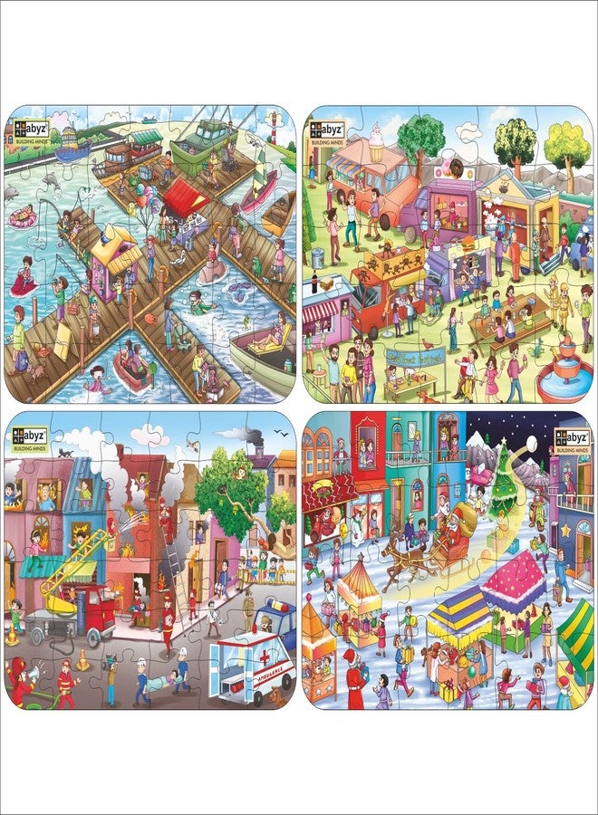ABYZ Jigsaw Puzzle, Different Design & Fun Educational Wooden Jigsaw for Little Explorer, 120 - Piece Wooden Puzzle with Multicolor, Birthday Gift for 36 Months - 6 Year Age Kids. - Image 2